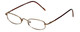 Profile View of FlexPlus Designer Blue Light Blocking Reading Glasses Model 93 Brown-Satin 44mm