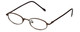 Profile View of FlexPlus Designer Blue Light Blocking Reading Glasses Model 96 Shiny-Brown 43mm