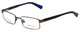 Profile View of Orvis Designer Blue Light Blocking Reading Glasses Force in Brown 48mm 20 Powers