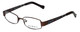Profile View of Lucky Brand Designer Blue Light Block Reading Glasses Gypsy Brown 46mm 20 Powers