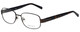 Profile View of Hackett Designer Blue Light Blocking Reading Glasses HEK1102-90 in Gunmetal 54mm
