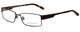 Profile View of Jones New York Designer Blue Light Blocking Reading Glasses J337 in Brown 54mm N