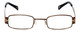 Front View of Jones New York Designer Blue Light Blocking Reading Glasses J337 in Brown 54mm N