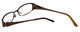 Close up View of Jones New York Womens Designer Blue Light Blocking Reading Glasses J461 in Plum