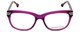 Profile View of Jonathan Adler Blue Light Blocking Reading Glasses JA301-Purple in Purple 53mm N