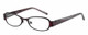 Profile View of Jones New York Designer Blue Light Block Reading Glasses J120 Purple 49mm /Power