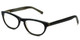 Profile View of Cinzia Designer Blue Light Blocking Reading Glasses Libertine C1 in Black 50mm N