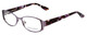 Profile View of Corinne McCormack Blue Light Blocking Reading Glasses Murray Hill in Lilac 52mm