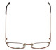 Top View of Converse Designer Blue Light Blocking Reading Glasses P013UF-BRN in Brown 50mm N