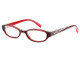 Profile View of Converse Designer Blue Light Blocking Reading Glasses PICK-ME-RED in Red 49mm Ne