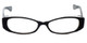 Front View of Paul Smith Blue Light Blocking Reading Glasses PS405-OXC in Black Crystal 51mm N