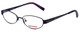 Profile View of Converse Designer Blue Light Blocking Reading Glasses Purr-Purple in Purple 49mm