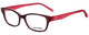 Profile View of Converse Designer Blue Light Block Reading Glasses Q011-Burgundy Burgundy 50mm N