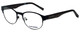 Profile View of Converse Designer Blue Light Blocking Reading Glasses Q030-Black in Black 49mm N