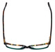 Top View of Calabria Splash SP63 Designer Blue Light Blocking Reading Glasses in Tortoise Ne