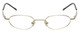 Front View of Calabria Trendsetter 20 KIDS SMALL 45mm Designer Blue Light Reading Glasses Gold