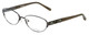 Profile View of Vera Wang Designer Blue Light Block Reading Glasses V079 Gunmetal 53mm 20 Powers