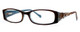 Profile View of Calabria Viv 695 Designer Progressive Blue Light Glasses Brown 51mm 4 Powers