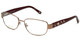 Profile View of Silver Dollar Designer Progressive Blue Light Glasses Cashmere 472 Blush 53mm