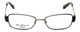 Front View of Dale Earnhardt Jr Progressive Lens Blue Light Block Glasses 6806 Satin Brown 57m