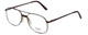 Profile View of Dale Earnhardt Jr Progressive Blue Light Glasses DJ6807-SBR-57 Satin Brown 57mm