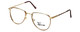 Profile View of Regency Designer Progressive Blue Light Blocking Glasses Dover Gold-Amber 52mm