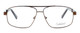 Front View of Enhance Optical Designer Progressive Lens Blue Light Glasses 3920 Matte-Coffee
