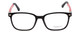 Profile View of Enhance Kids Progressive Blue Light Reading Glasses Matte Black/Red EN4118 48 mm