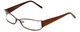 Profile View of Moda Vision Progressive Lens Blue Light Reading Glasses FG6501E-BRN Brown 53mm