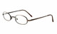 Profile View of Calabria FL-66 Brown Progressive Lens Blue Light Reading Glasses 44mm 4 Powers