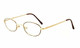 Profile View of Calabria FL-90 Antique-Pewter Progressive Lens Blue Light Reading Glasses 47mm