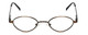 Front View of Calabria FL-90 Antique-Pewter Progressive Lens Blue Light Reading Glasses 47mm
