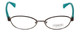 Front View of Hilary Duff Progressive Lens Blue Light Reading Glasses HD122372-041 Brown 50mm