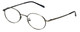Profile View of MetalFlex Designer Progressive Lens Blue Light Glasses Model M Ant-Pewter 48mm