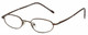 Profile View of Calabria Trendsetter 20 Brown Progressive Lens Blue Light Reading Glasses 45mm