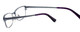 Close up View of Vera Wang Progressive Lens Blue Light Reading Glasses V328 Ruby 53mm 4 Powers