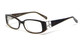 Profile View of Calabria Viv Progressive Lens Blue Light Reading Glasses 4022 in Dark Tortoise
