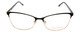 Front View of Vera Bradley SUZANA Designer Reading Eye Glasses with Custom Left and Right Powered Lenses in Pretty Posies Floral Black Gold Ladies Cateye Full Rim Metal 55 mm