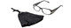 Calabria Women Black Sequin Mask&Match 827 Crystals Designer Eyeglasses&Retainer