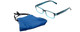 Calabria Men Blue Safety Mask&Matching Jordan Rad Designer Eyeglasses w/Retainer