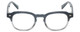 Front View of Eyebobs Bench Mark Ladies Cateye Reading Glasses Grey Fade Crystal Stripe 46 mm
