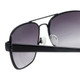 Close Up View of Eyebobs Big Ball Aviator Sunglasses Gun Metal Black w/ Smoke Grey Gradient 56 mm