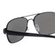 Close Up View of Eyebobs Big Ball Unisex Aviator Sunglasses Dark Gun Metal Black/Smoke Grey 56 mm