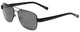 Profile View of Eyebobs Big Ball Unisex Aviator Sunglasses Dark Gun Metal Black/Smoke Grey 56 mm