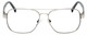 Front View of Eyebobs Big Ball Designer Reading Eye Glasses with Custom Left and Right Powered Lenses in Gun Metal Silver Unisex Aviator Full Rim Metal 56 mm