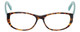 Front View of Eyebobs Hanky Panky Designer Reading Eye Glasses with Custom Left and Right Powered Lenses in Tortoise Brown Gold Crystal Blue Ladies Cateye Full Rim Acetate 52 mm