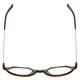 Top View of Eyebobs Hexed Hex Round Designer Reading Glasses Brown 2 Tone Layer Crystal 48mm