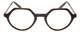 Front View of Eyebobs Hexed Designer Reading Eye Glasses with Custom Left and Right Powered Lenses in Brown 2 Tone Layer Crystal Unisex Round Full Rim Acetate 48 mm