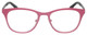 Front View of Eyebobs Irregular Curves Designer Reading Eye Glasses with Custom Left and Right Powered Lenses in Satin Pink Black Ladies Square Full Rim Metal 51 mm