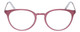 Front View of Eyebobs Jim Dandy Designer Reading Eye Glasses with Custom Left and Right Powered Lenses in Satin Fuchsia Pink Purple Unisex Round Full Rim Metal 50 mm